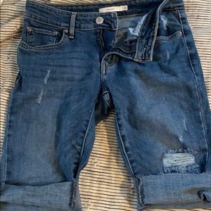 Levi’s 711 homemade cutoff shorts